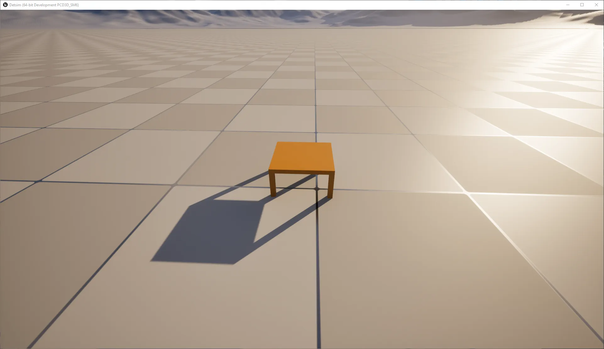 A properly sized table, right-side up.