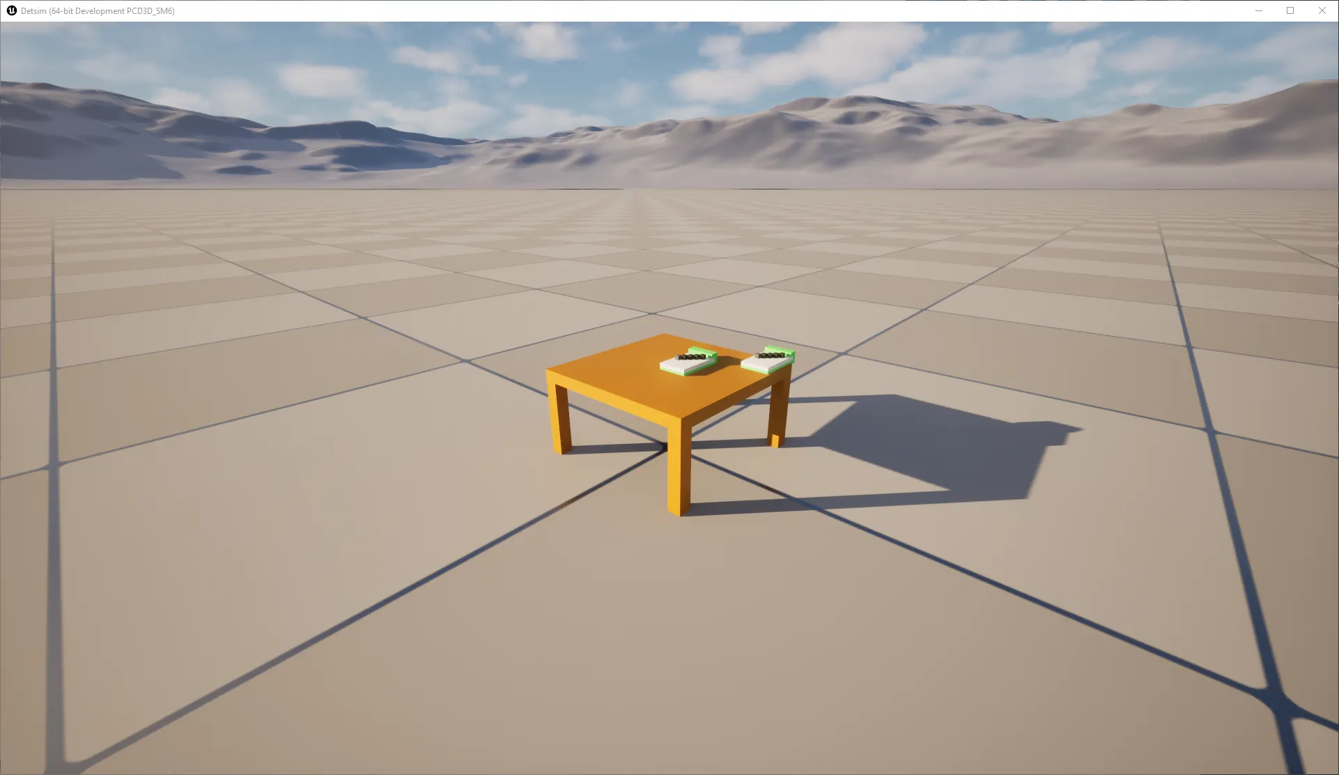 A table with two notebooks on it.